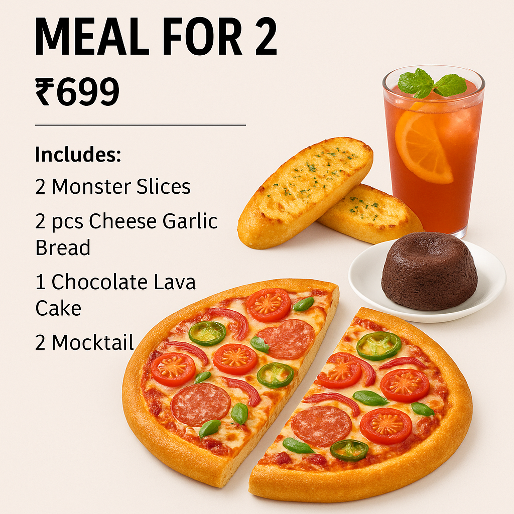 Chicago pizza meal for 2